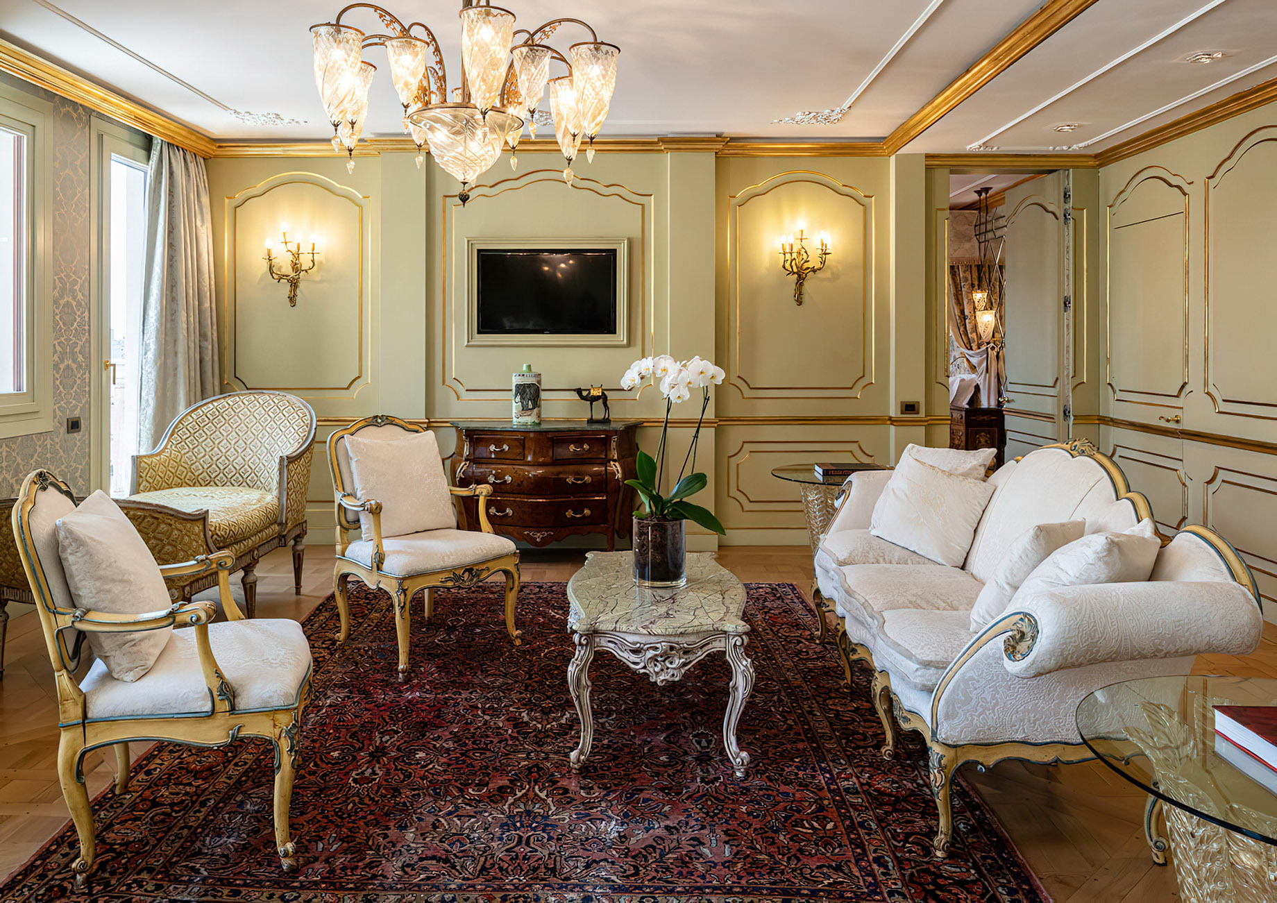 Baglioni Hotel Luna, Venezia – Venice, Italy – San Giorgio Family Terrace Suite Sitting Area