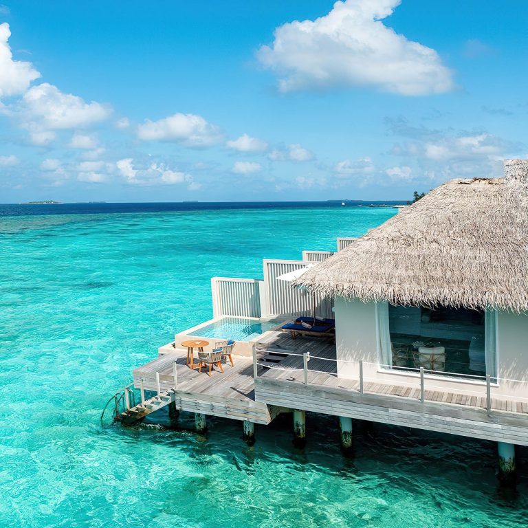 Baglioni Resort Maldives – Maagau Island, Rinbudhoo, Maldives – Pool Water Villa Aerial View