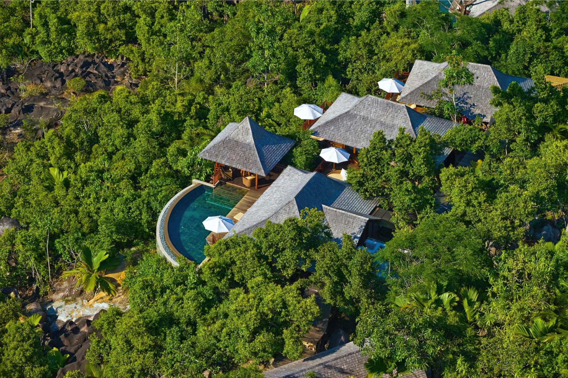 Constance Ephelia Resort - Port Launay, Mahe, Seychelles - Presidential Villa Aerial View
