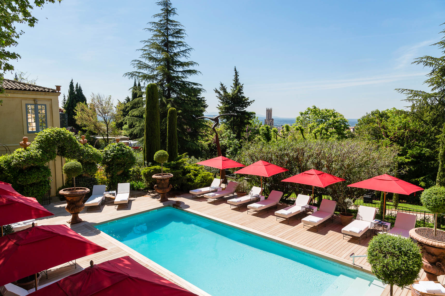 Villa Gallici Relais Châteaux Hotel – Aix-en-Provence, France – Pool Deck View