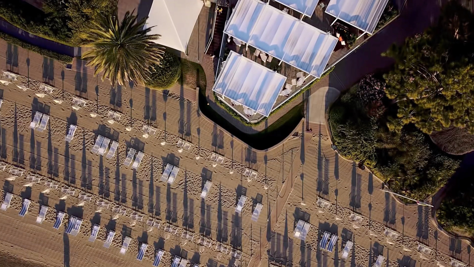 Baglioni Resort Cala del Porto Tuscany – Punta Ala, Italy – Beach Club Overhead Aerial View