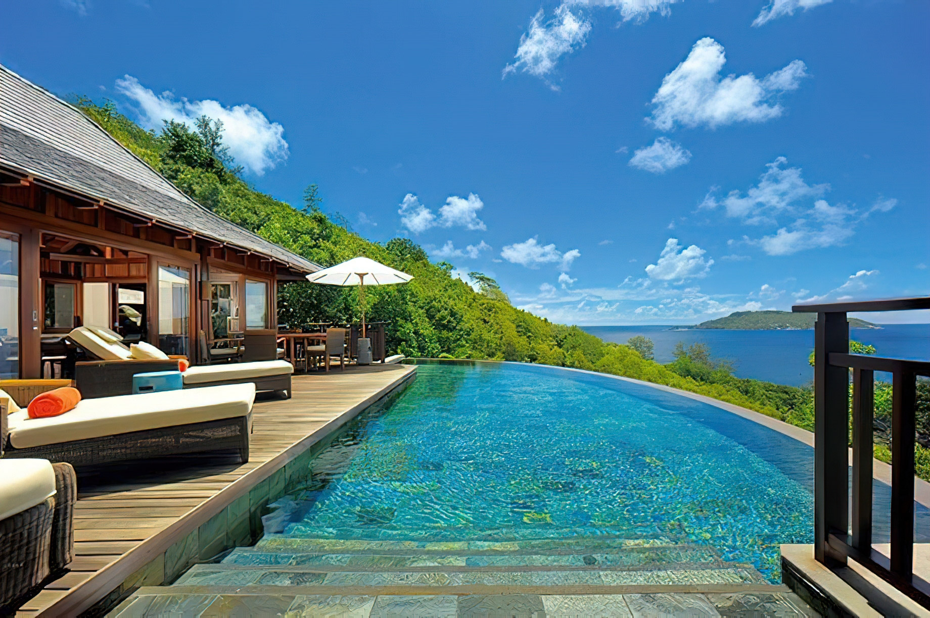 Constance Ephelia Resort – Port Launay, Mahe, Seychelles – Presidential Villa Infinity Pool Stairs