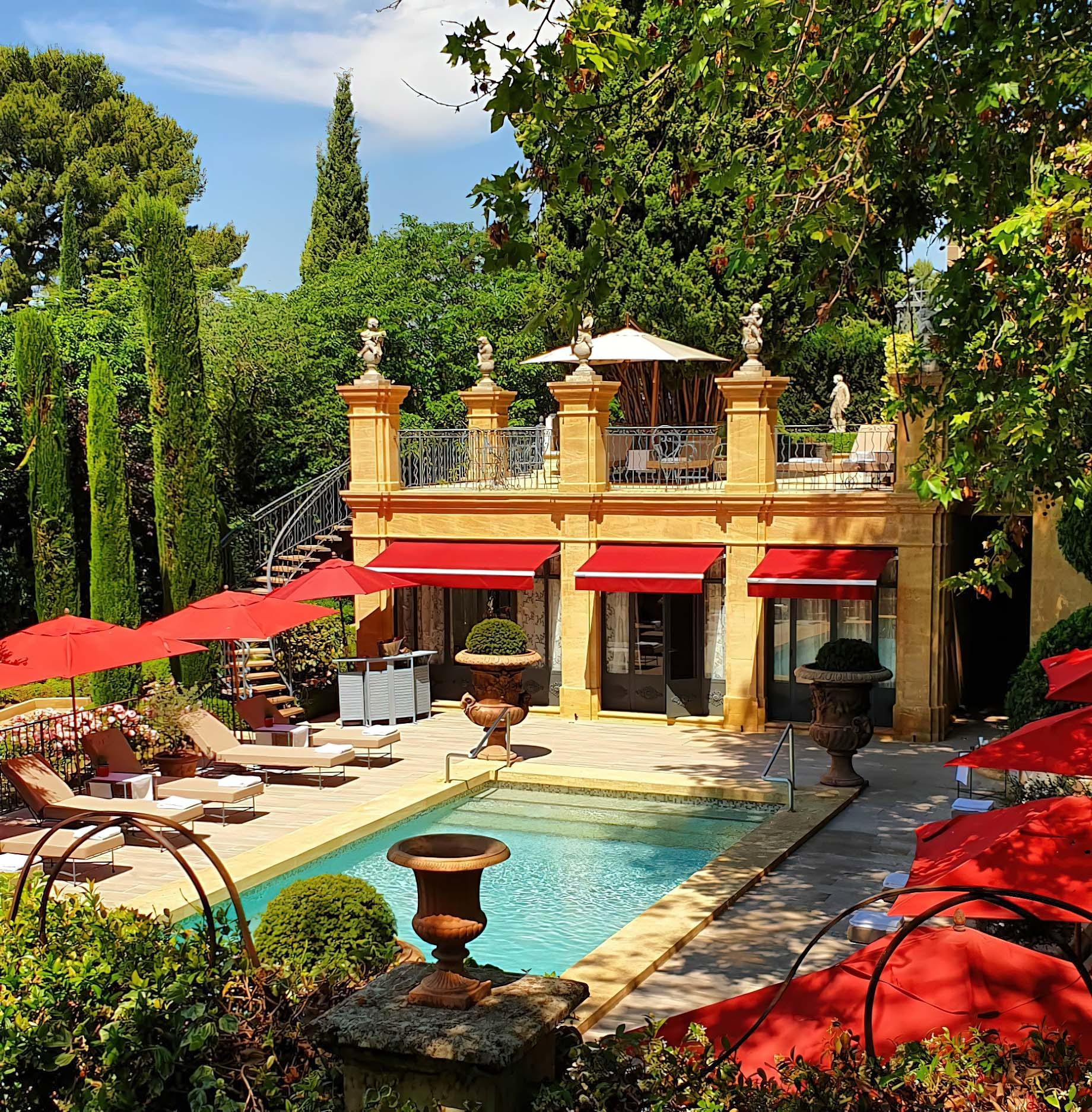 Villa Gallici Relais Châteaux Hotel - Aix-en-Provence, France - Pool Deck and Terrace