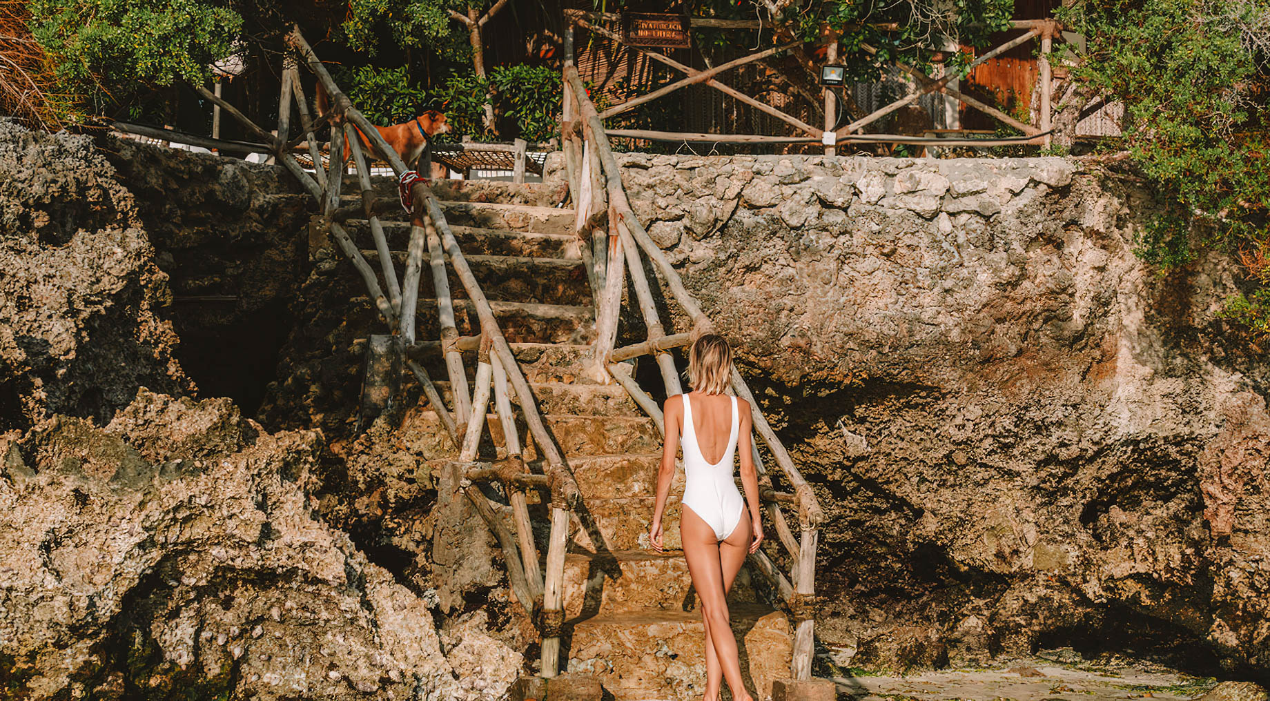 The Island Pongwe Lodge – Pongwe, Zanzibar, Tanzania – Double Ocean View Room Stairs to Beach
