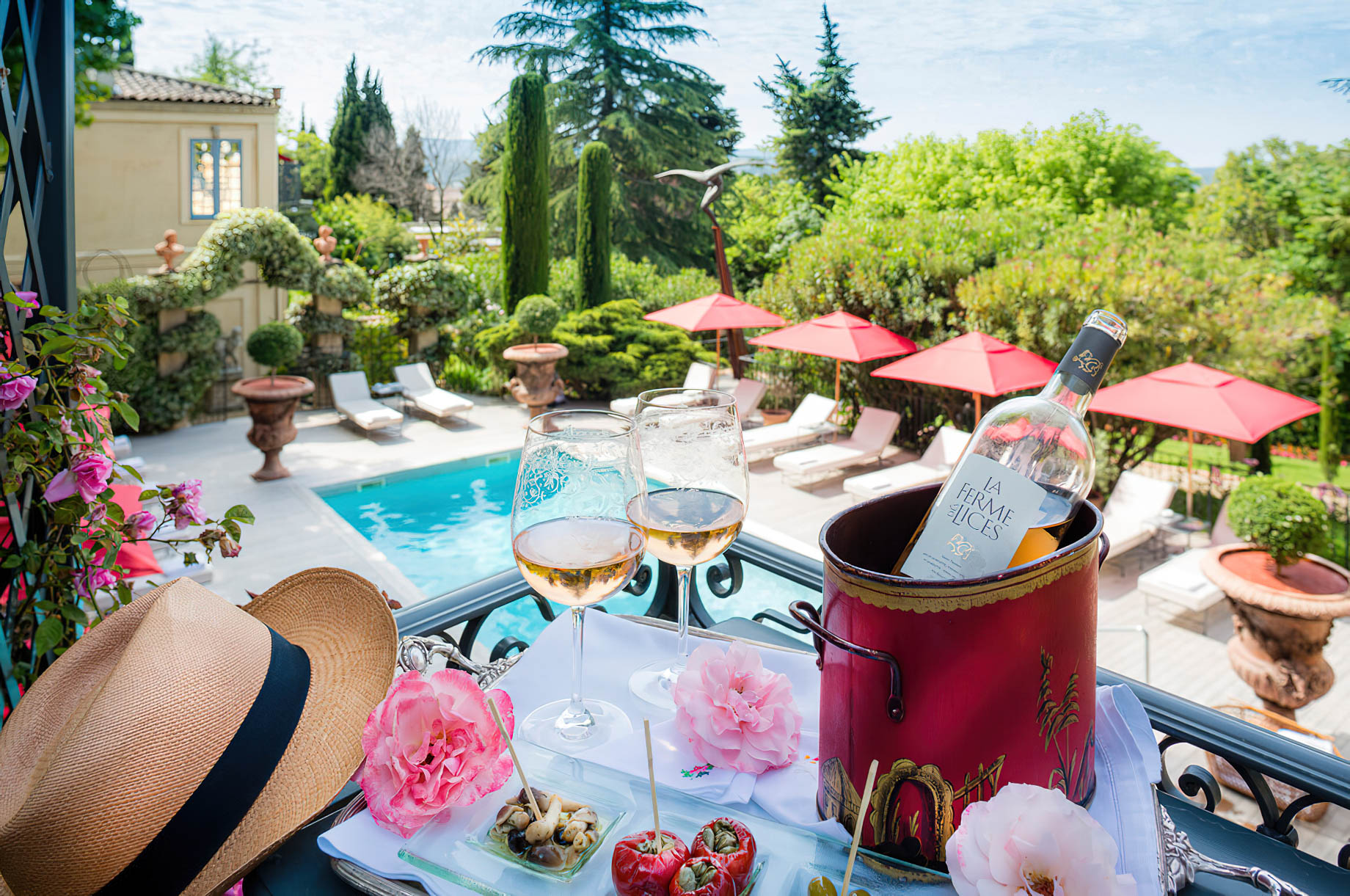 Villa Gallici Relais Châteaux Hotel – Aix-en-Provence, France – Pool View Dining Terrace
