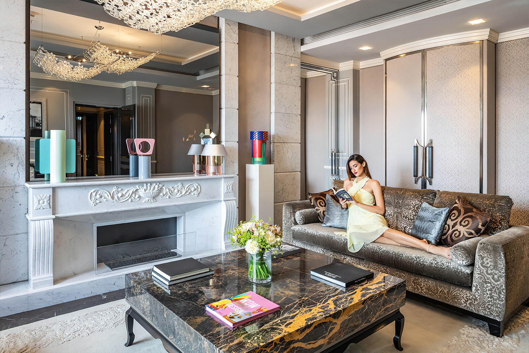 Baglioni Hotel Regina, Roma – Rome, Italy – Roman Penthouse Luxury Apartment Living Room