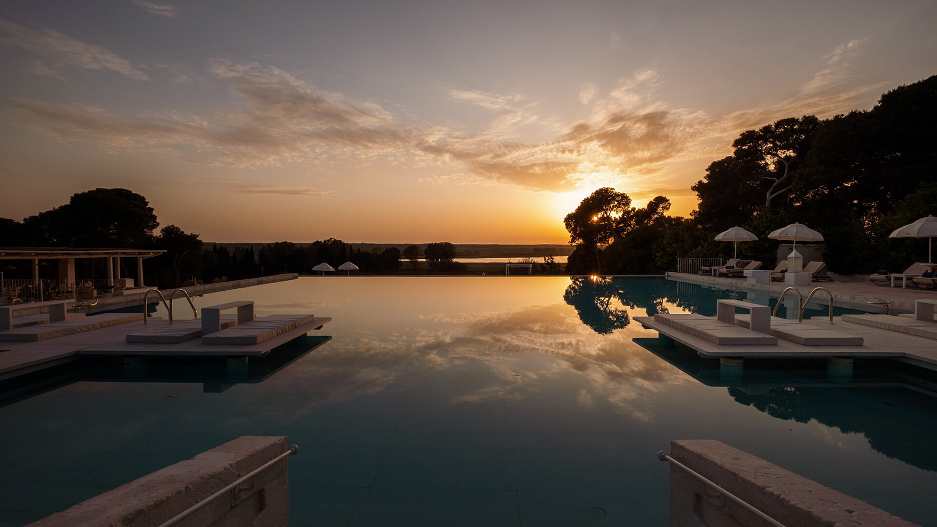 Baglioni Masseria Muzza Hotel - Puglia, Italy - Pool Sunset