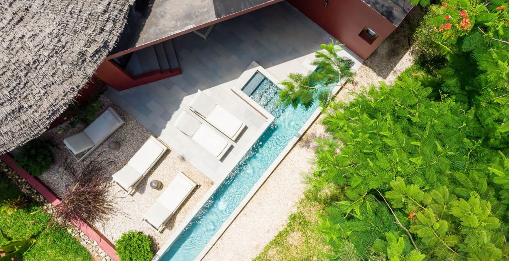 Gold Zanzibar Beach House & Spa Resort - Nungwi, Zanzibar, Tanzania - Jungle Villa Overhead Pool View