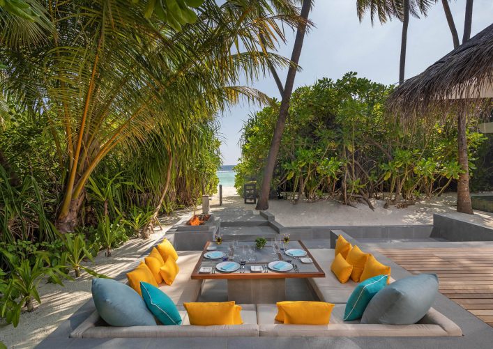 Anantara Kihavah Maldives Villas Resort - Baa Atoll, Maldives - Two Bedroom Beach Pool Residence Sunken Dining Area