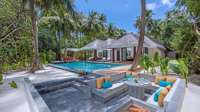 Anantara Kihavah Maldives Villas Resort - Baa Atoll, Maldives - Two Bedroom Beach Pool Residence Exterior Sunken Lounge