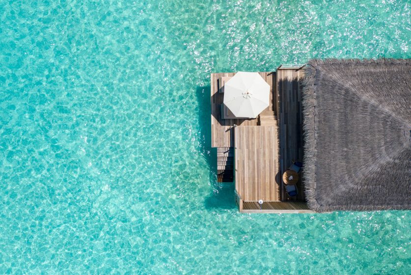 Baglioni Resort Maldives - Maagau Island, Rinbudhoo, Maldives - Water Villa Overhead Aerial View