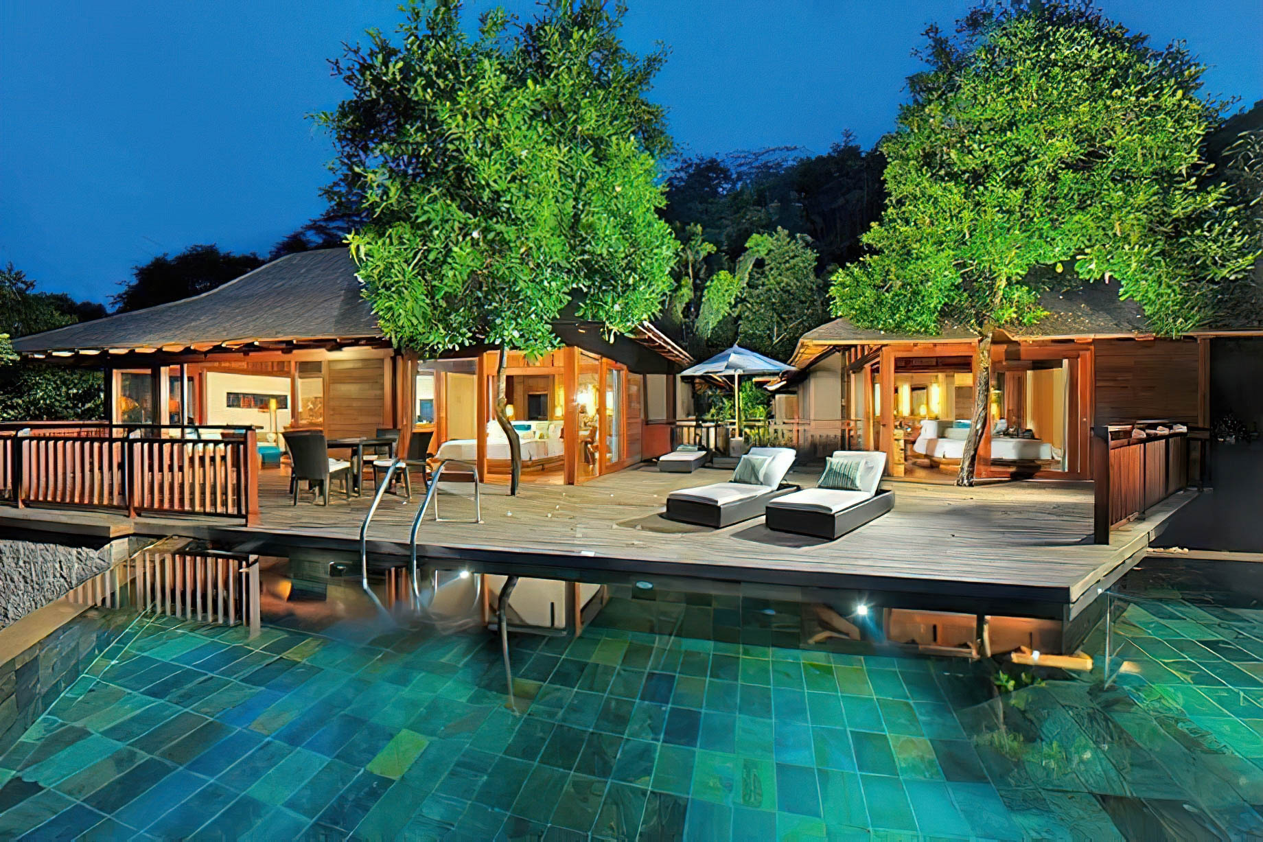 Constance Ephelia Resort – Port Launay, Mahe, Seychelles – Presidential Villa Exterior Night View