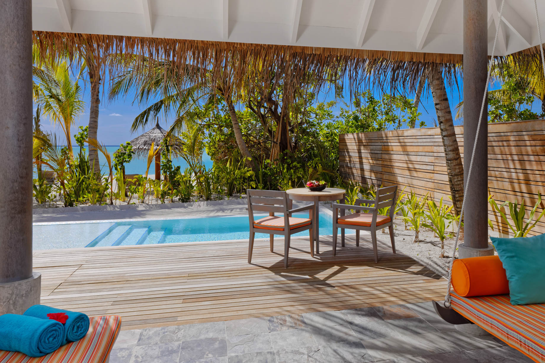 Anantara Thigu Maldives Resort – South Male Atoll, Maldives – Sunset Beach Pool Villa Balcony