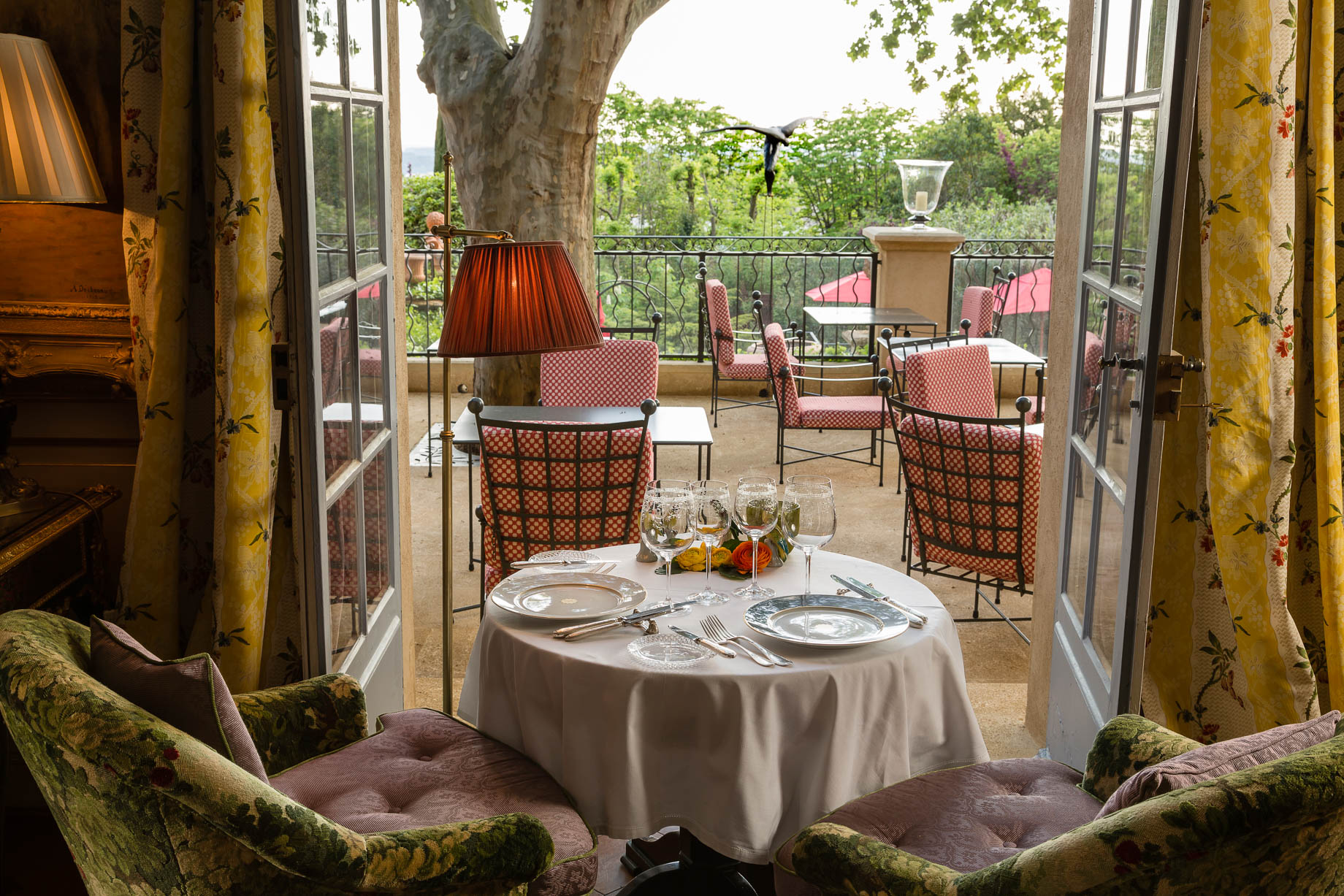 Villa Gallici Relais Châteaux Hotel – Aix-en-Provence, France – Restaurant Patio View