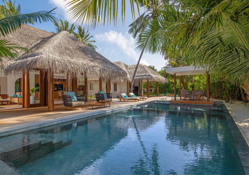 Anantara Kihavah Maldives Villas Resort - Baa Atoll, Maldives - Two Bedroom Beach Pool Residence Exterior Pool and Deck View