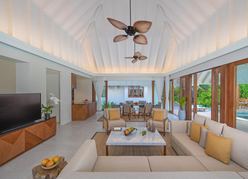 Anantara Kihavah Maldives Villas Resort - Baa Atoll, Maldives - Two Bedroom Beach Pool Residence Living Room