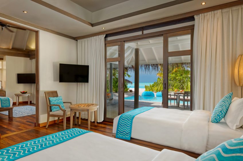 Anantara Thigu Maldives Resort - South Male Atoll, Maldives - Two Bedroom Family Beach Pool Villa Bedroom