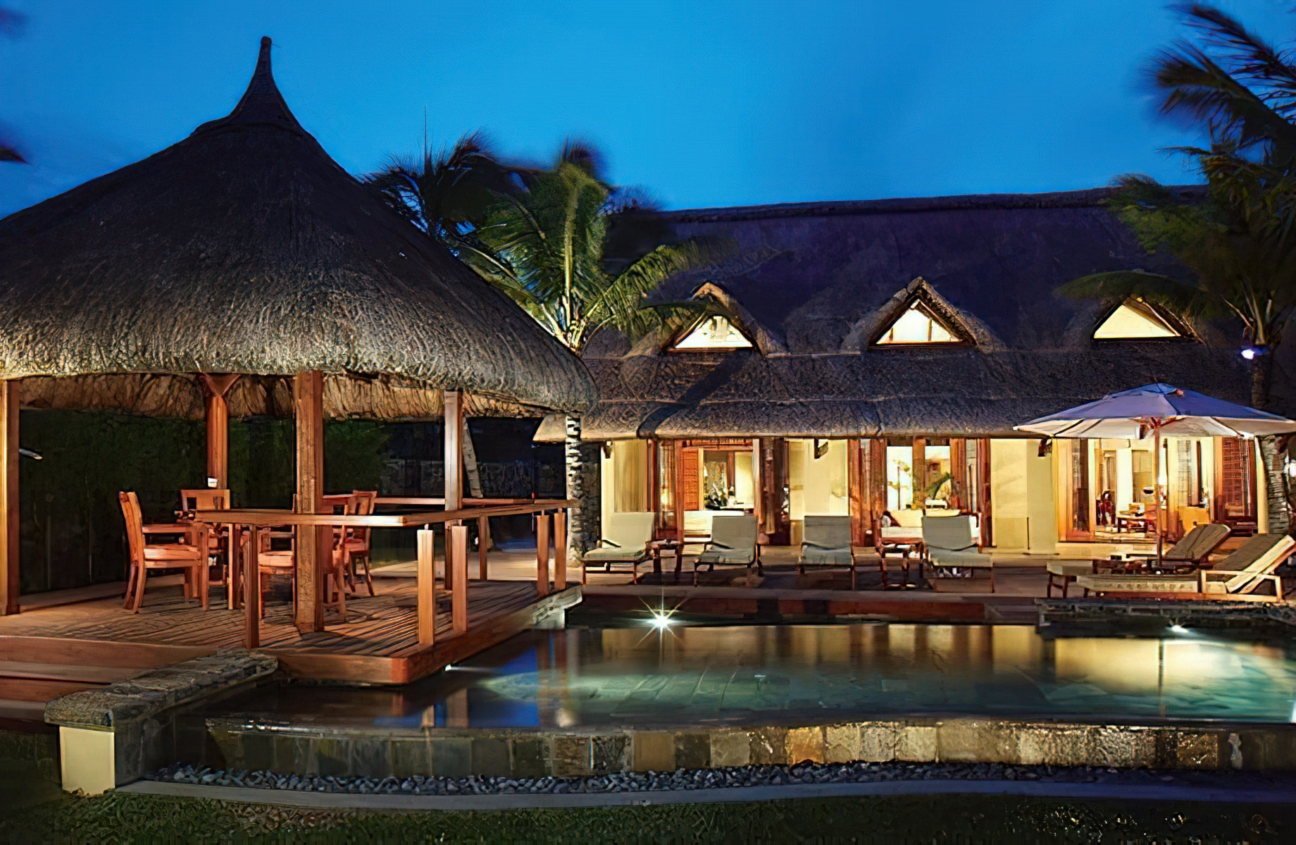 Constance Belle Mare Plage Resort – Mauritius – Presidential Villa Exterior Night
