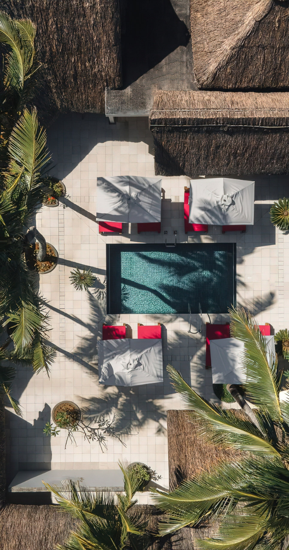 Constance Prince Maurice Resort – Mauritius – Spa Pool Overhead Aerial