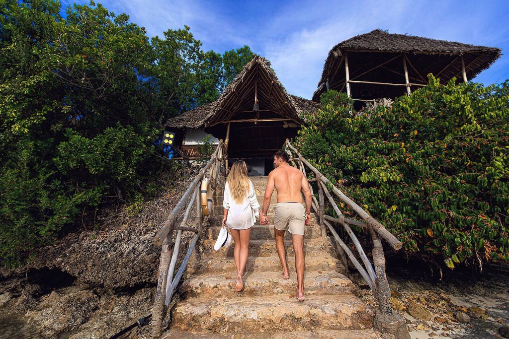 The Island Pongwe Lodge - Pongwe, Zanzibar, Tanzania - Beach Stairs to Lodge