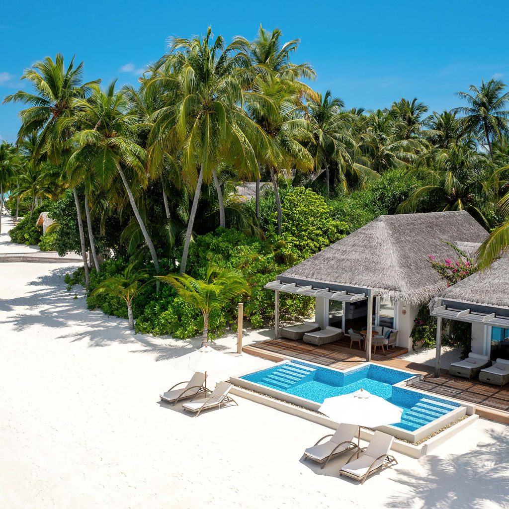 Baglioni Resort Maldives - Maagau Island, Rinbudhoo, Maldives - Beach Pool Villa Aerial View