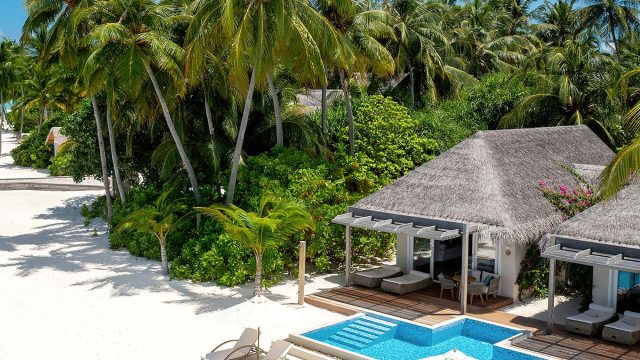 Baglioni Resort Maldives - Maagau Island, Rinbudhoo, Maldives - Beach Pool Villa Aerial View