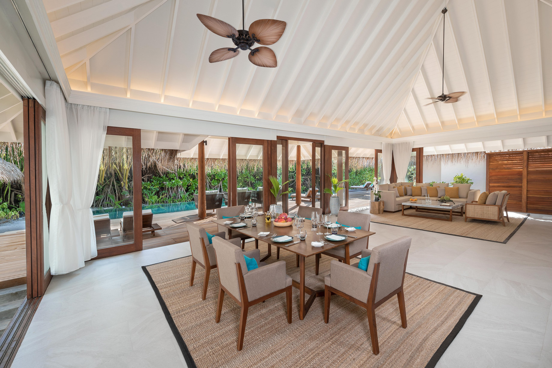 Anantara Kihavah Maldives Villas Resort - Baa Atoll, Maldives - Three Bedroom Beach Pool Residence Living Area