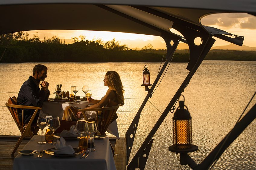 Constance Prince Maurice Resort - Mauritius - Le Barachois Overwater Restaurant Sunset Dining