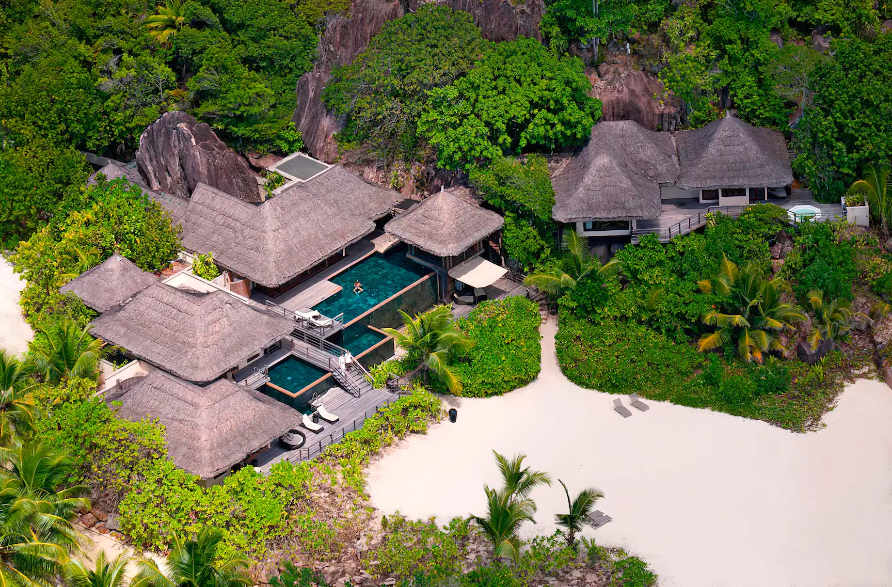 Constance Lemuria Resort – Praslin, Seychelles – Presidential Villa Aerial View