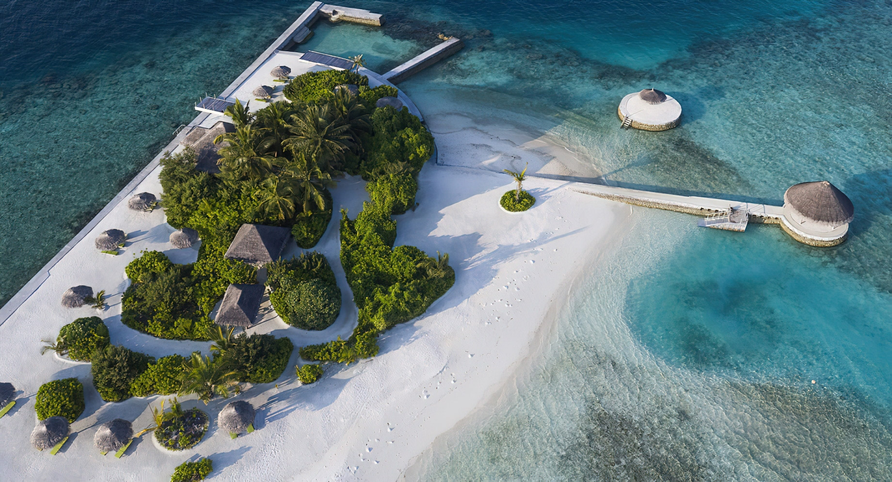 Anantara Thigu Maldives Resort - South Male Atoll, Maldives - Gulhifushi Picnic Island Aerial View