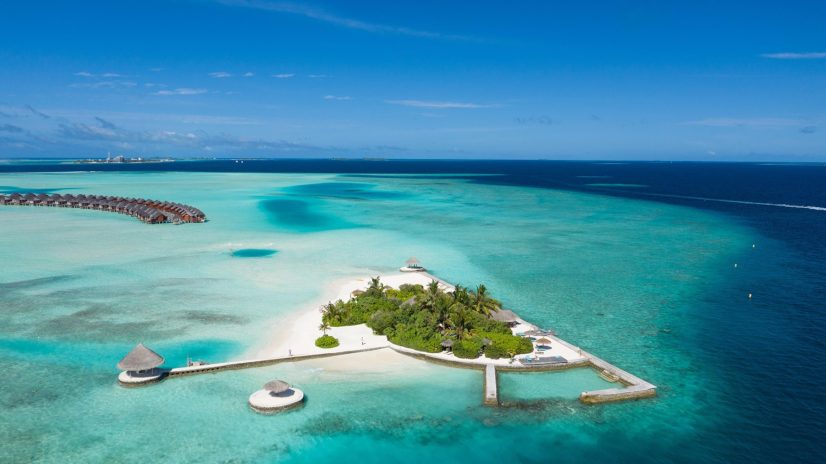 Anantara Thigu Maldives Resort - South Male Atoll, Maldives - Gulhifushi Picnic Island Aerial View