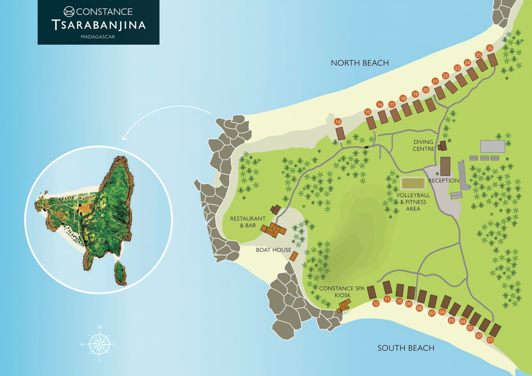 Constance Tsarabanjina Island Resort – Madagascar – Map