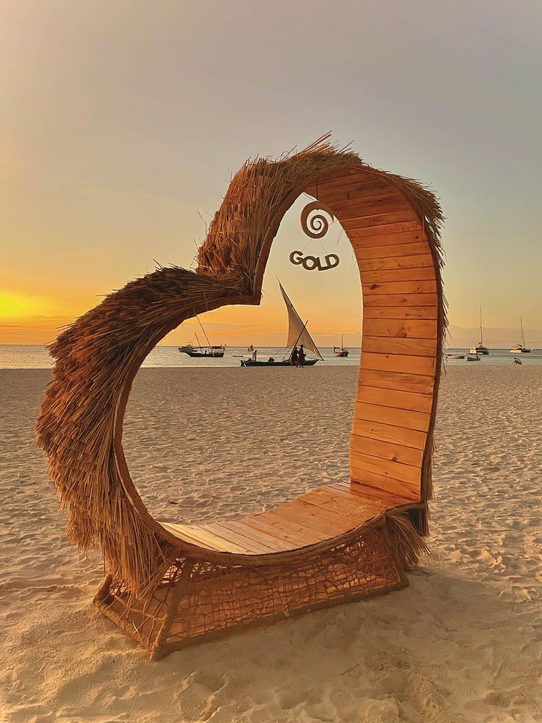 Gold Zanzibar Beach House & Spa Resort – Nungwi, Zanzibar, Tanzania – Gold Beach Heart Chair