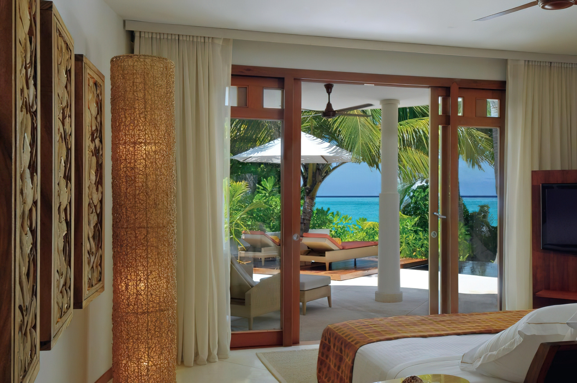 Constance Halaveli Resort – North Ari Atoll, Maldives – Double Storey Beach Villa Bedroom Ocean View