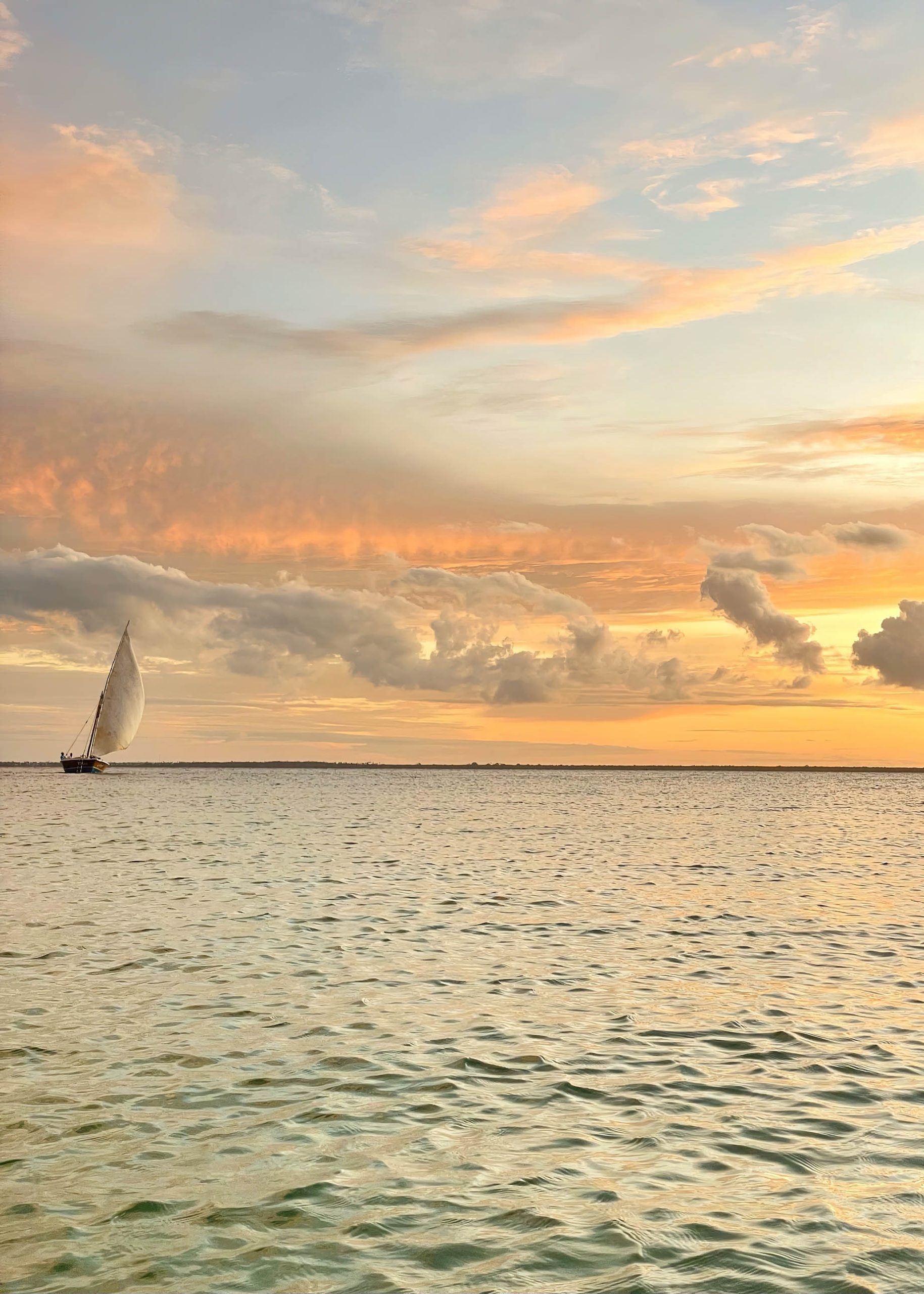Gold Zanzibar Beach House & Spa Resort – Nungwi, Zanzibar, Tanzania – Ocean Sailboat Sunset