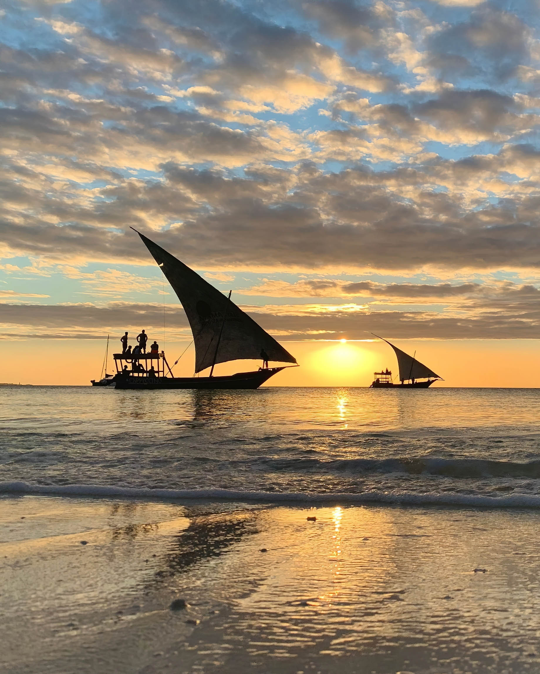 Gold Zanzibar Beach House & Spa Resort – Nungwi, Zanzibar, Tanzania – Ocean Sailboat Sunset