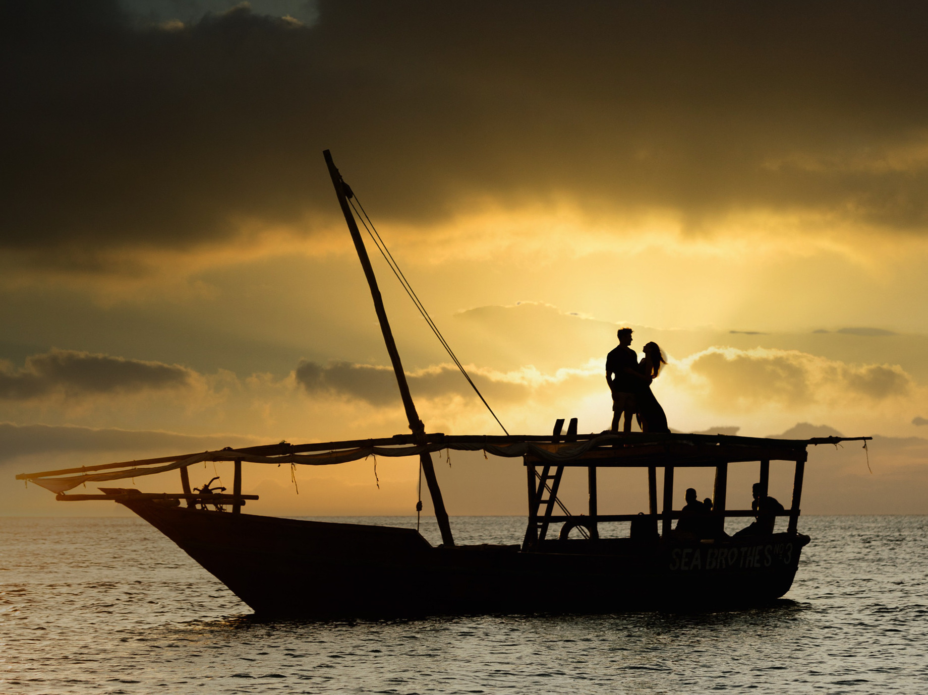 Gold Zanzibar Beach House & Spa Resort - Nungwi, Zanzibar, Tanzania - Ocean Sailboat Sunset