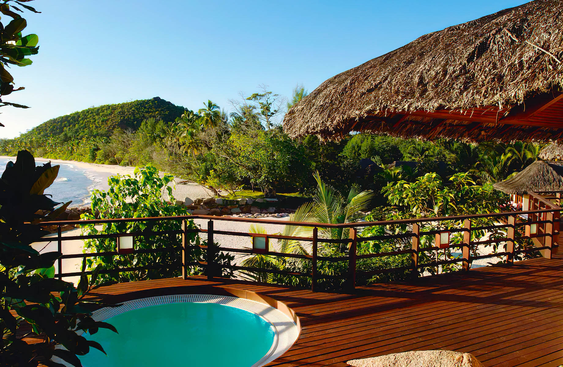 Constance Lemuria Resort – Praslin, Seychelles – Deck Beach View