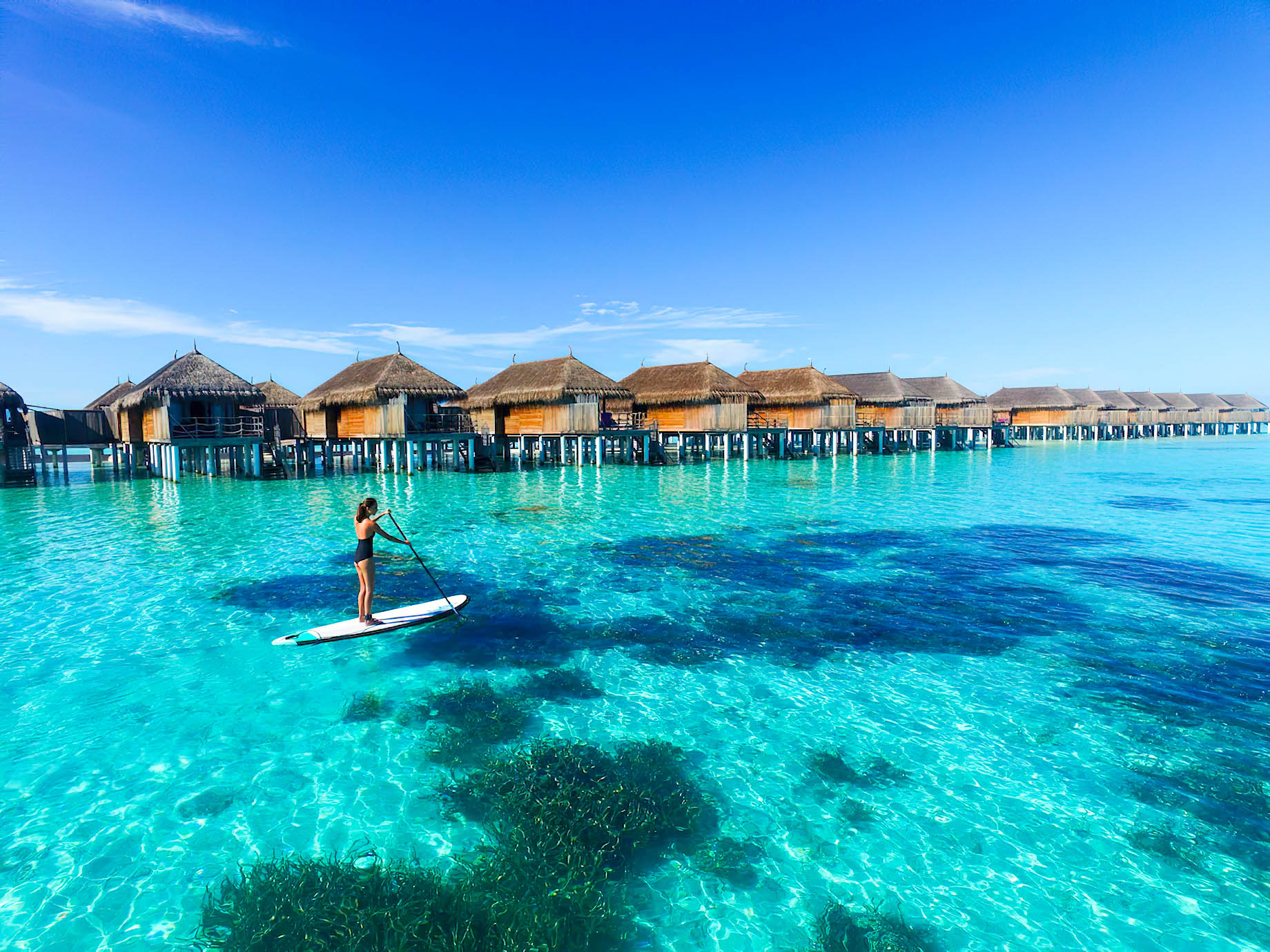 Constance Moofushi Resort - South Ari Atoll, Maldives - Paddleboarding