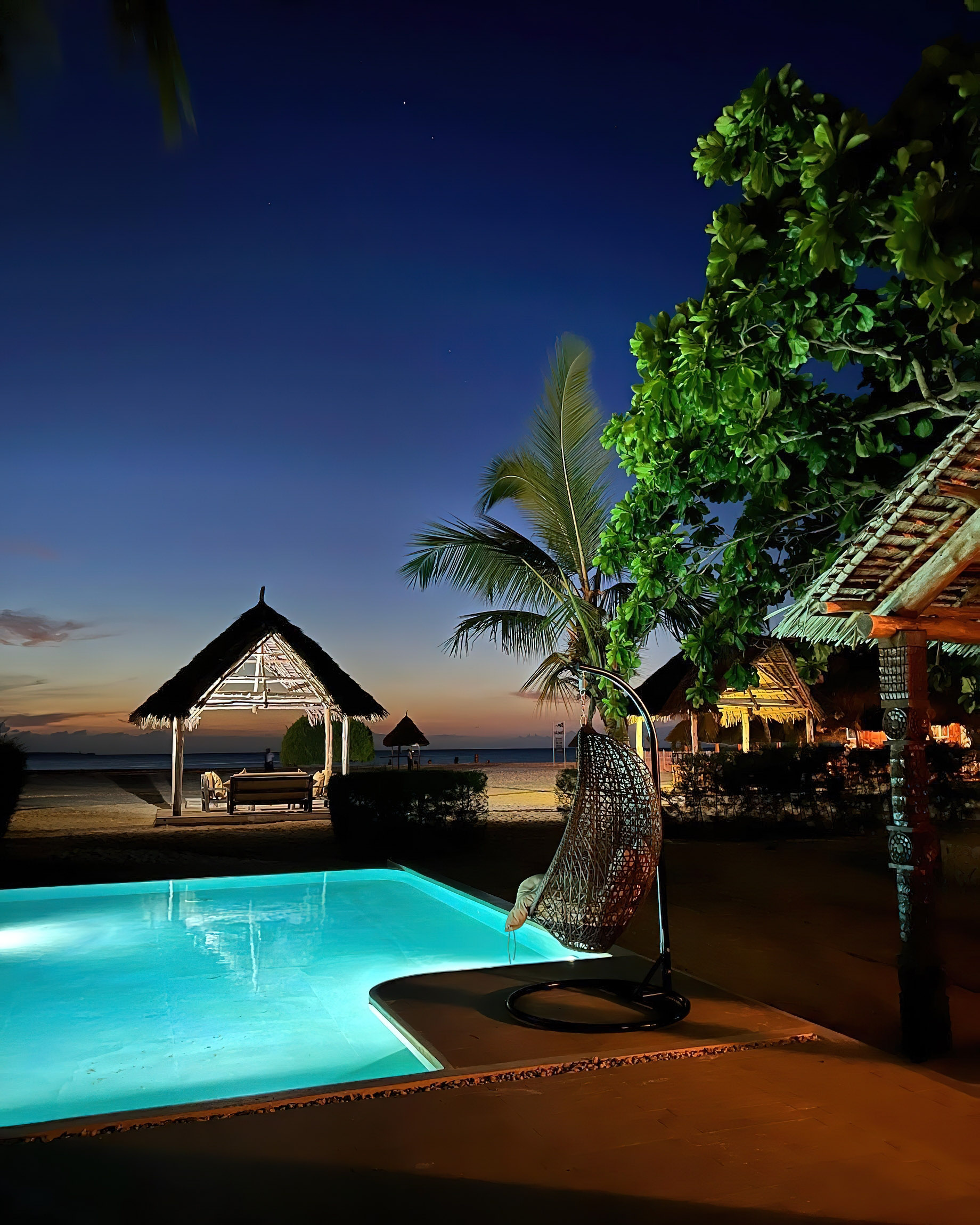 Gold Zanzibar Beach House & Spa Resort – Nungwi, Zanzibar, Tanzania – Resort Pool Night View