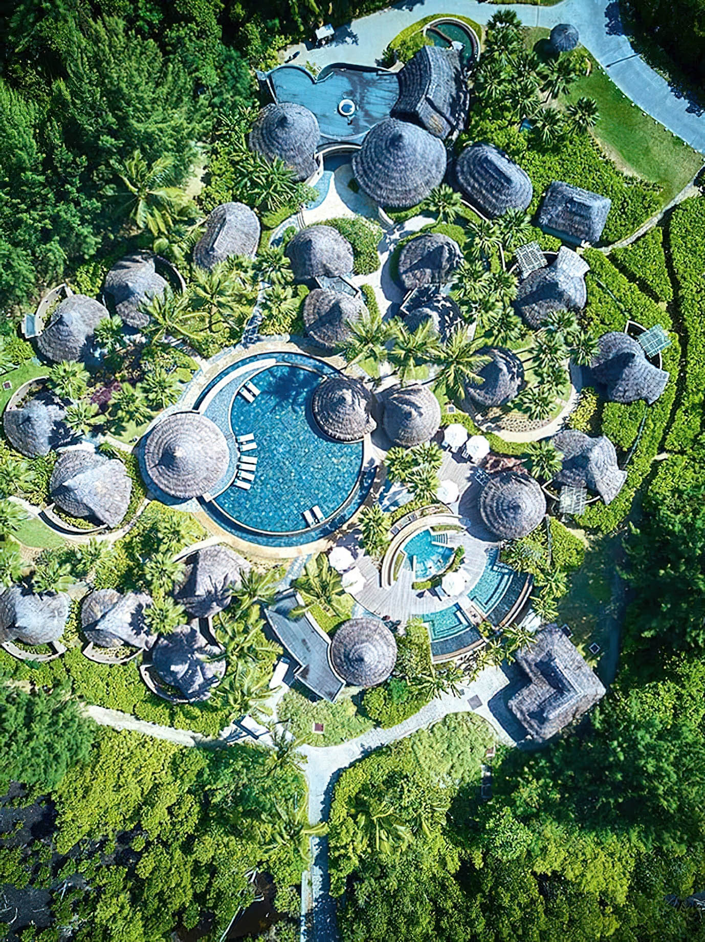 Constance Ephelia Resort – Port Launay, Mahe, Seychelles – Spa Overhead Aerial View