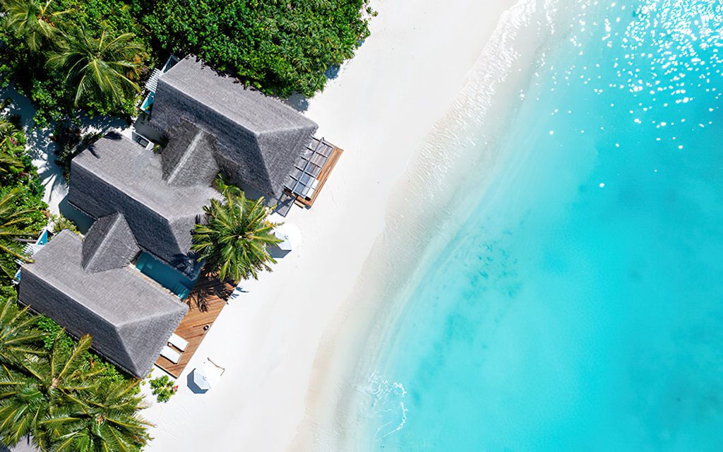 Baglioni Resort Maldives - Maagau Island, Rinbudhoo, Maldives - Beach Villa Two Bedroom Pool Suite Overhead Aerial View