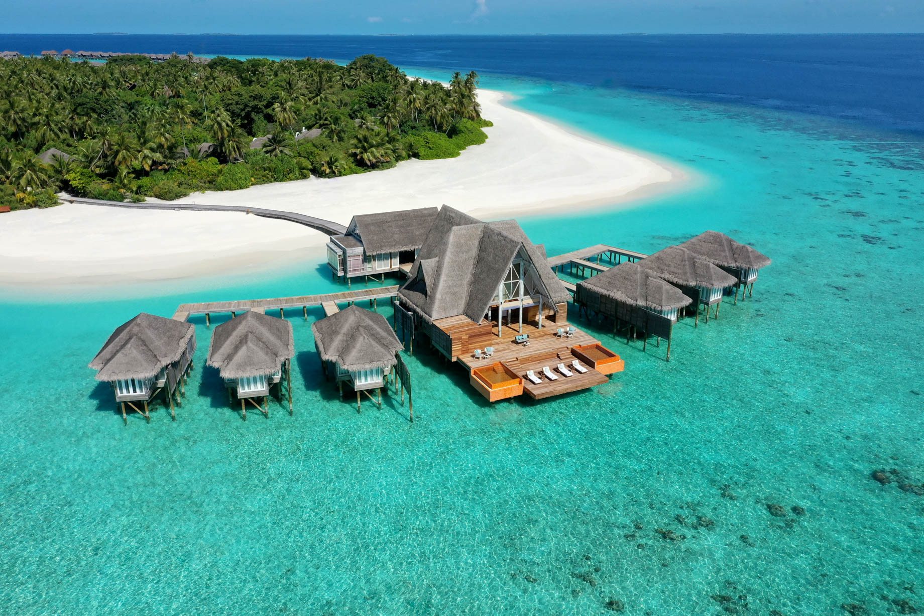 Anantara Kihavah Maldives Villas Resort - Baa Atoll, Maldives - Spa Aerial View
