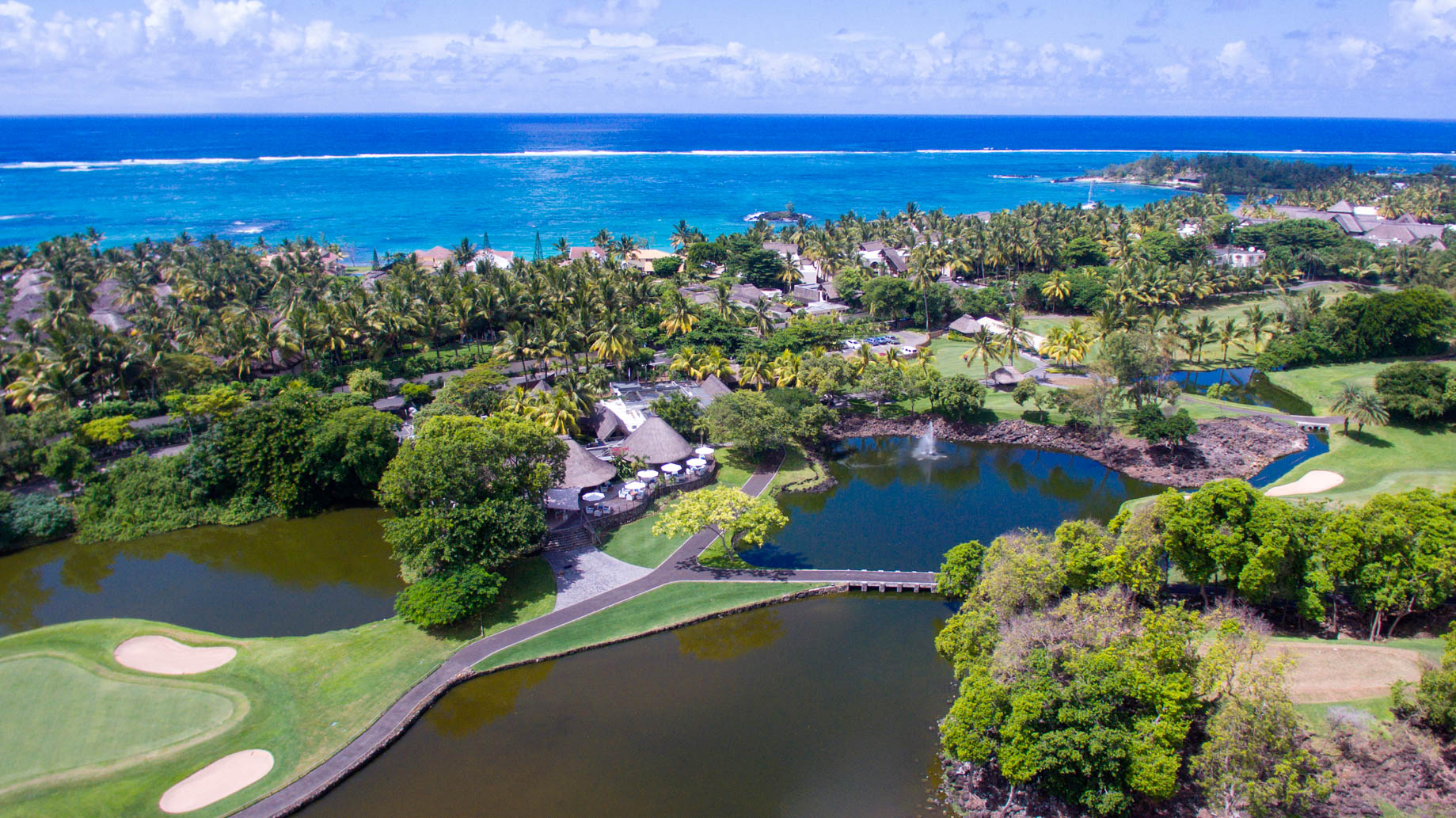 Constance Belle Mare Plage Resort – Mauritius – Deer Hunter Restaurant Aerial View