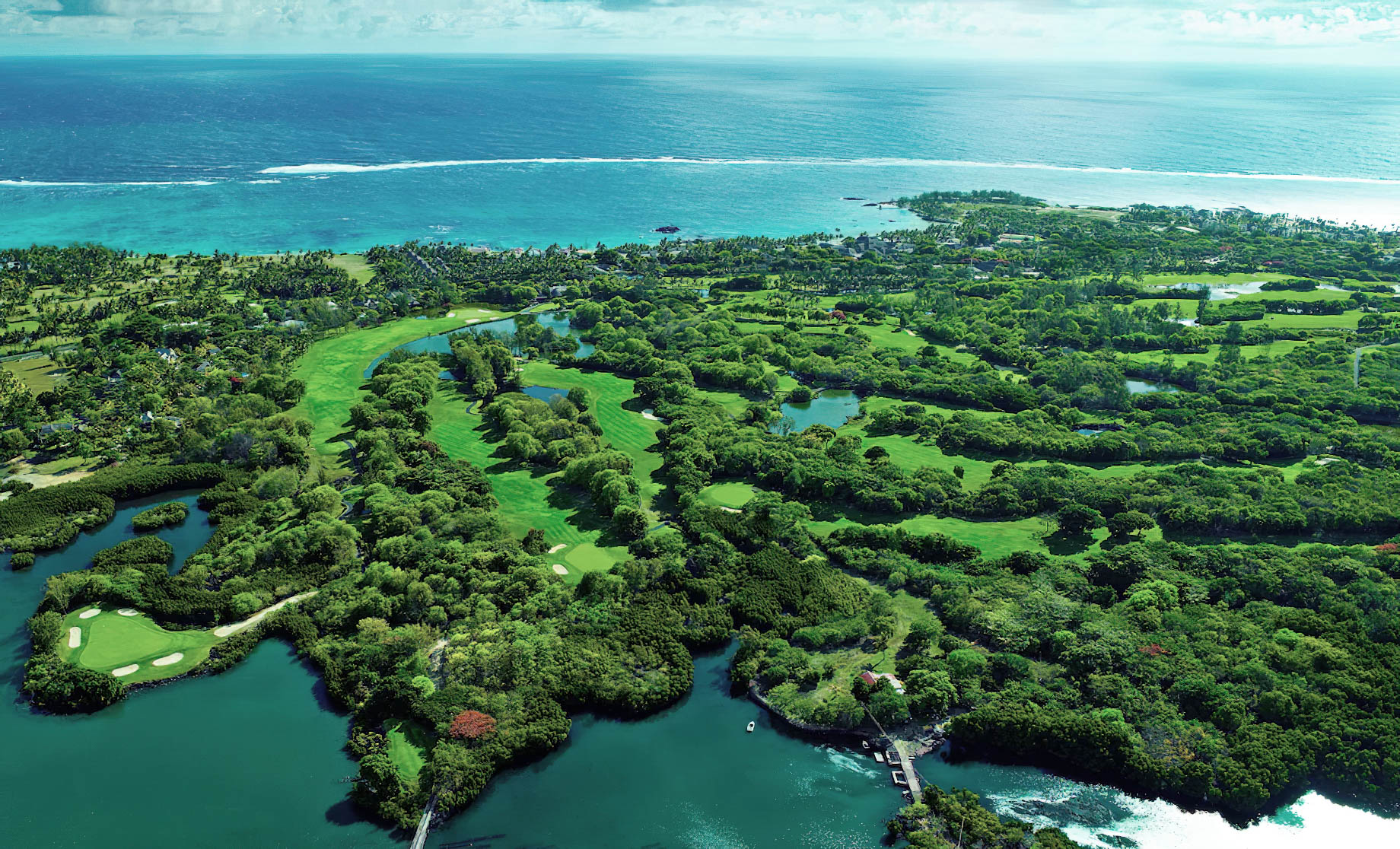 Constance Belle Mare Plage Resort - Mauritius - Golf Course Aerial View