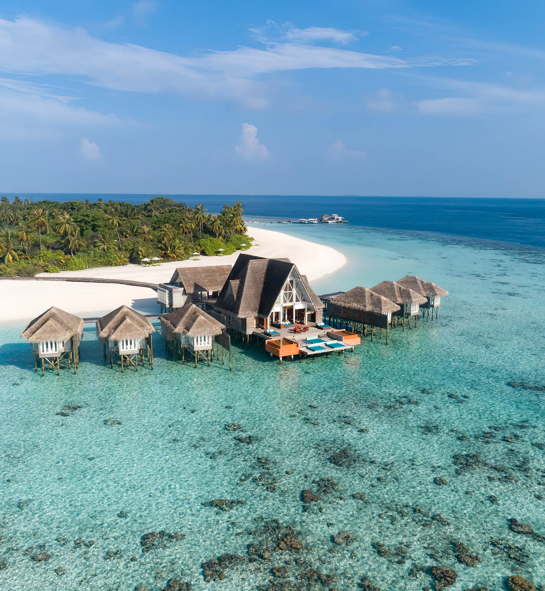 Anantara Kihavah Maldives Villas Resort - Baa Atoll, Maldives - Spa Aerial View