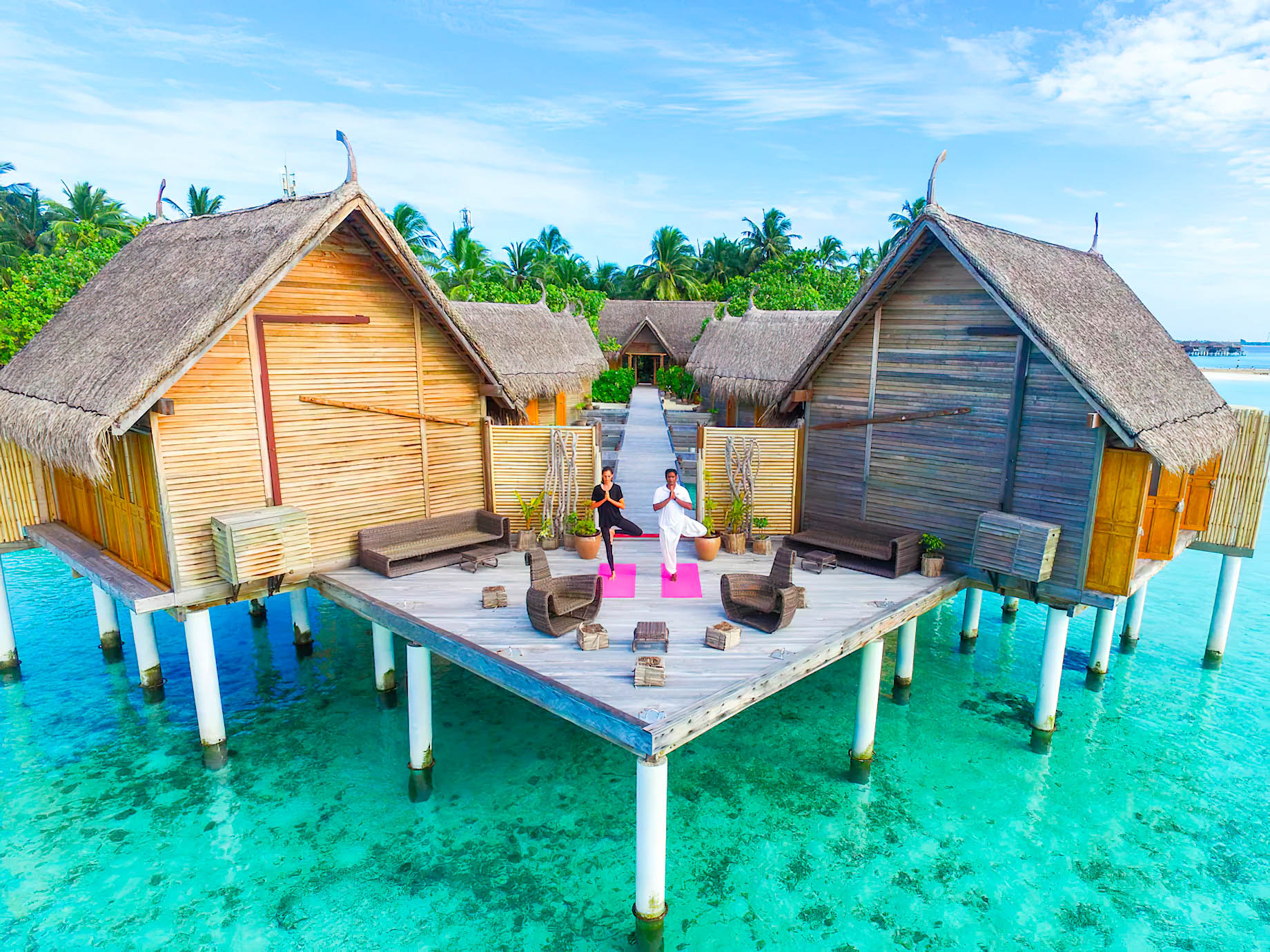 Constance Moofushi Resort – South Ari Atoll, Maldives – Overwater Spa Outdoor Yoga