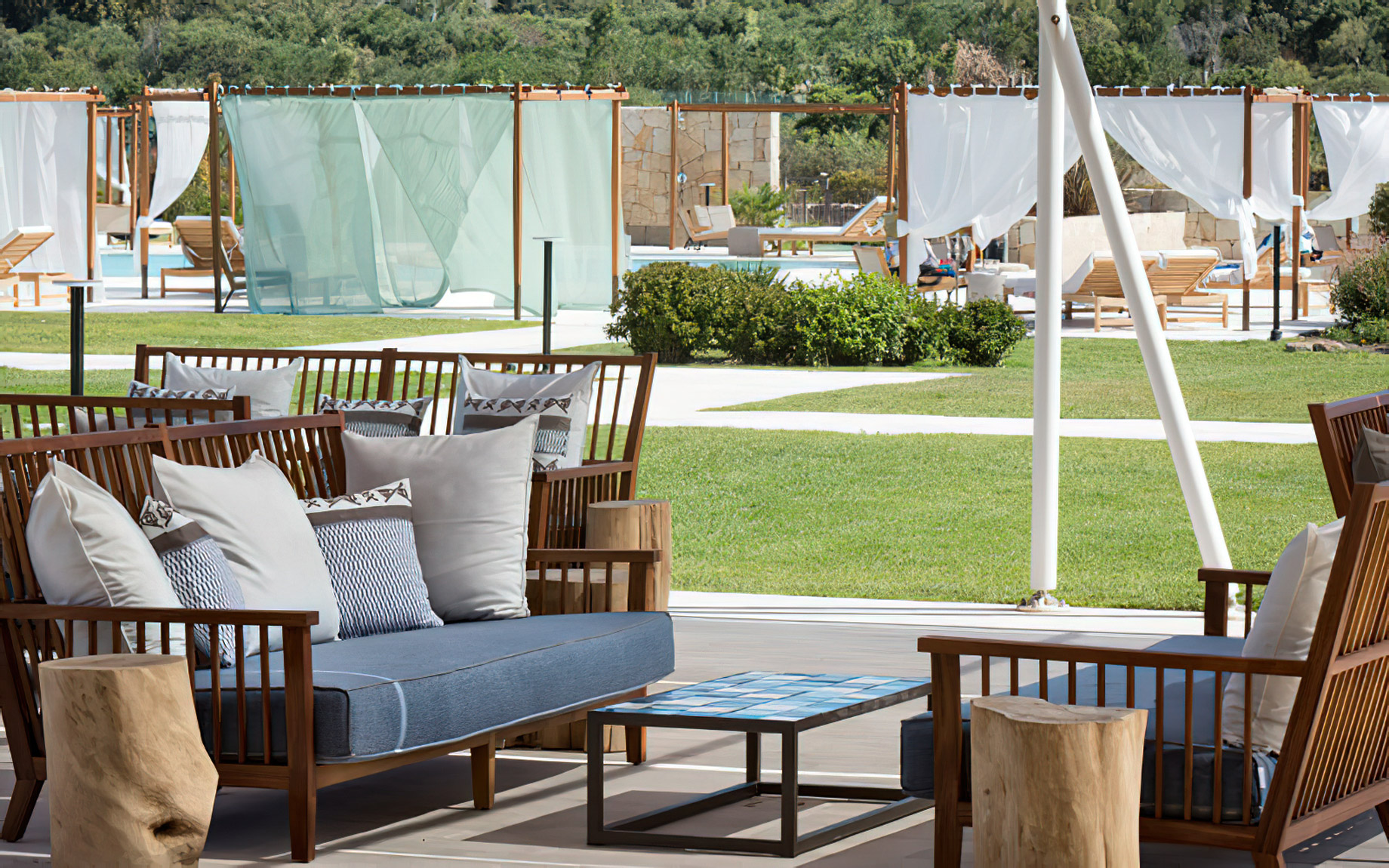 Baglioni Resort Sardinia – San Teodoro, Sardegna, Italy – Pool Bar Outdoor Seating