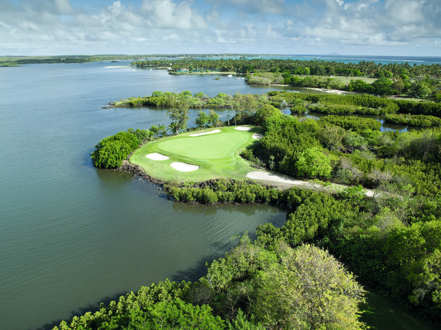 Constance Belle Mare Plage Resort - Mauritius - Golf Course Aerial View