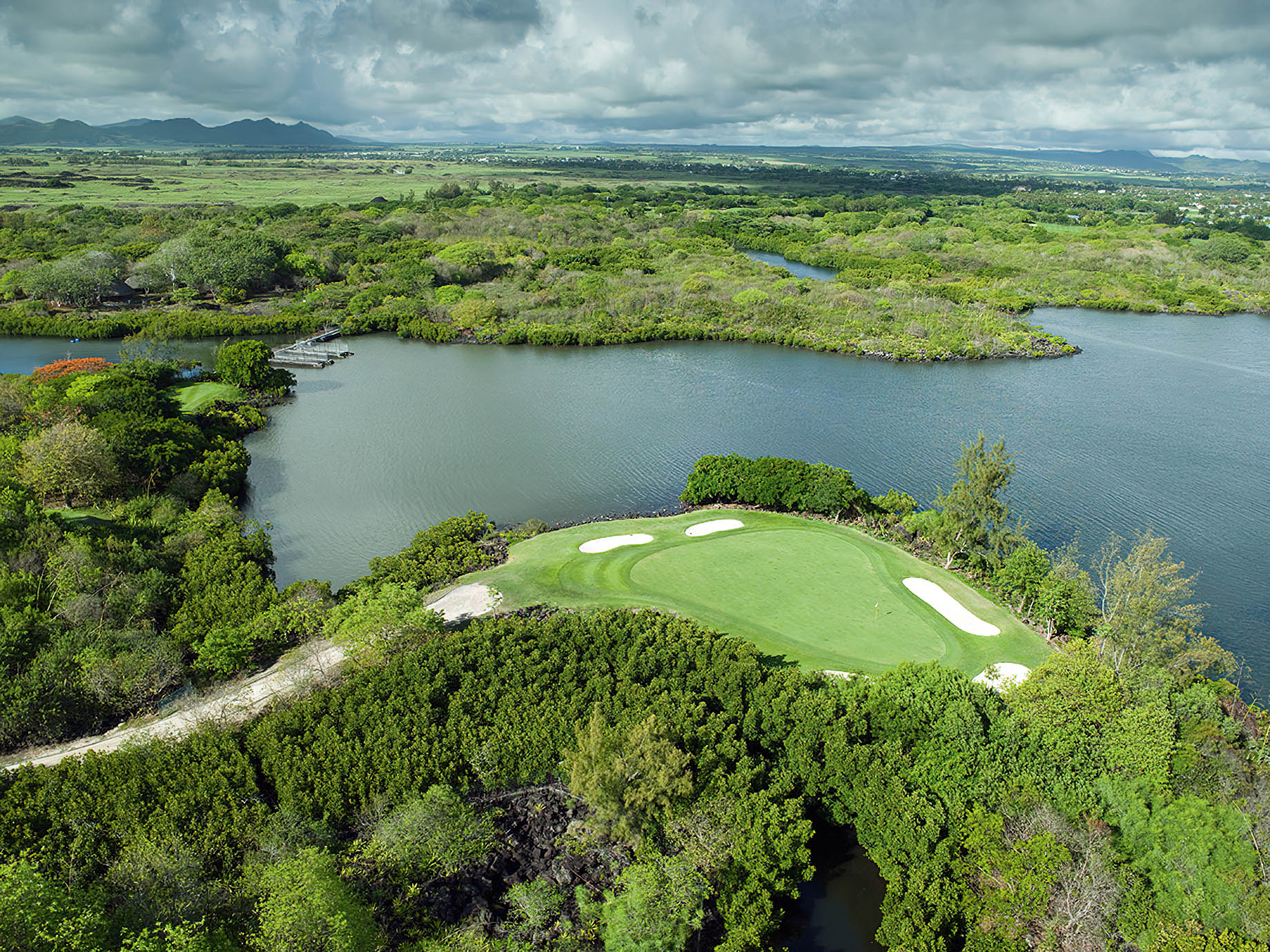 Constance Belle Mare Plage Resort - Mauritius - Golf Course Aerial View